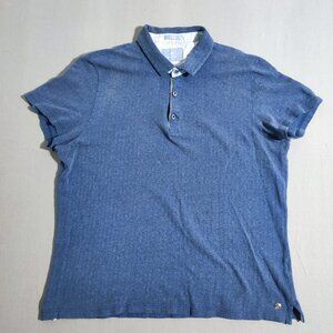 Vintage Pierre Cardin Knit polo shirt men's M blue modern fit button up collar